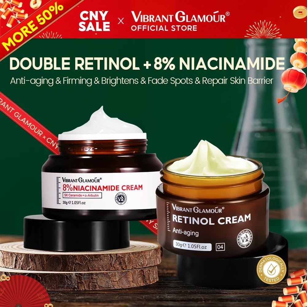 Advanced AB Set Retinol Cream Anti Aging Niacinamide Whitening Cream 5X Ceramide Facial Combo