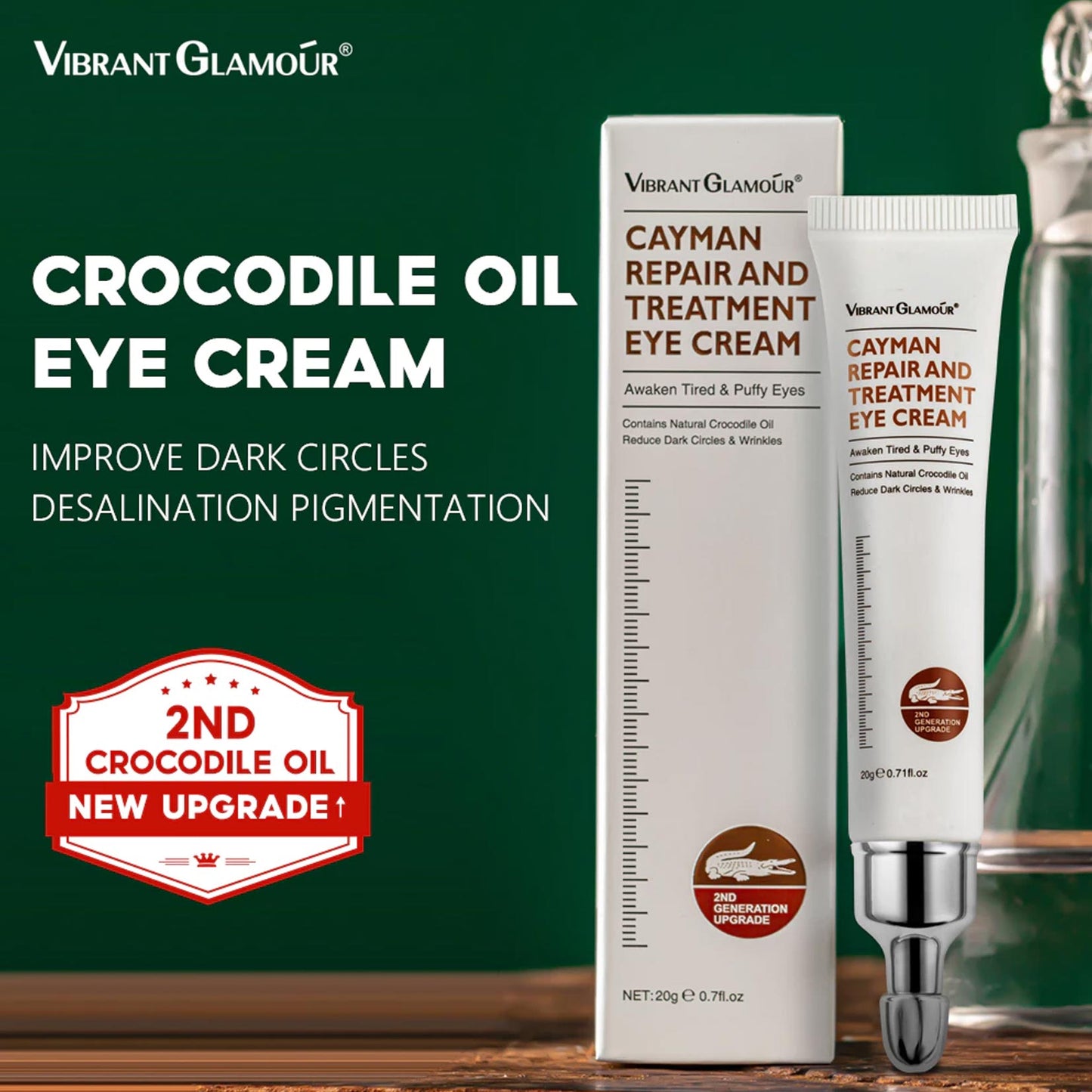 Crocodile Eye Cream Anti-aging Reduce Fine Lines Wrinkles Fading Dark Circles Puffiness Eye Bags Removal