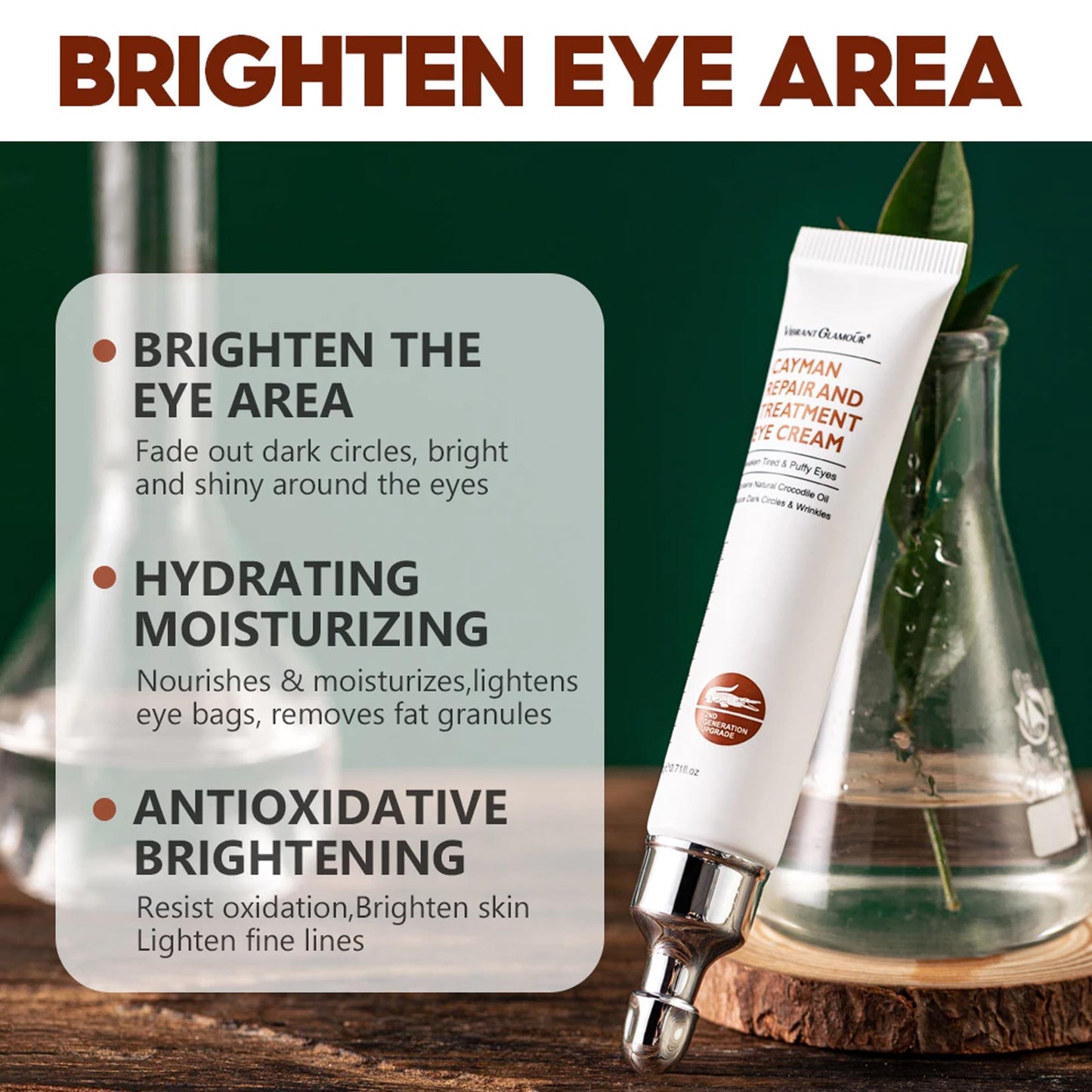 Crocodile Eye Cream Anti-aging Reduce Fine Lines Wrinkles Fading Dark Circles Puffiness Eye Bags Removal
