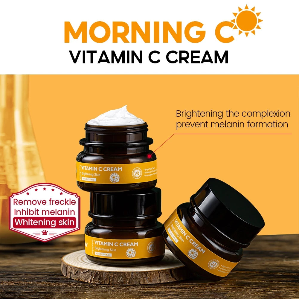Anti-aging Sunblock Set Retinol Anti Wrinkle Face Cream VC Whitening Sunscreen Cream Vitamin C Fading Dark Spot