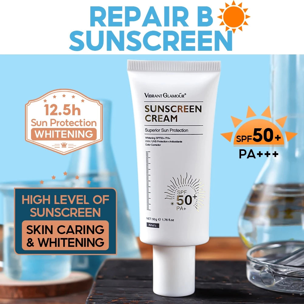 Anti-aging Sunblock Set Retinol Anti Wrinkle Face Cream VC Whitening Sunscreen Cream Vitamin C Fading Dark Spot