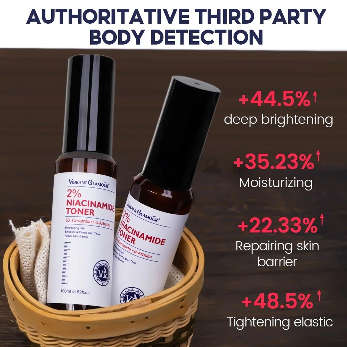 Niacinamide Whitening Face Toner 5X Ceramide Skin Barrier Repair Brightening Glowing Skin Fades Dark Spot
