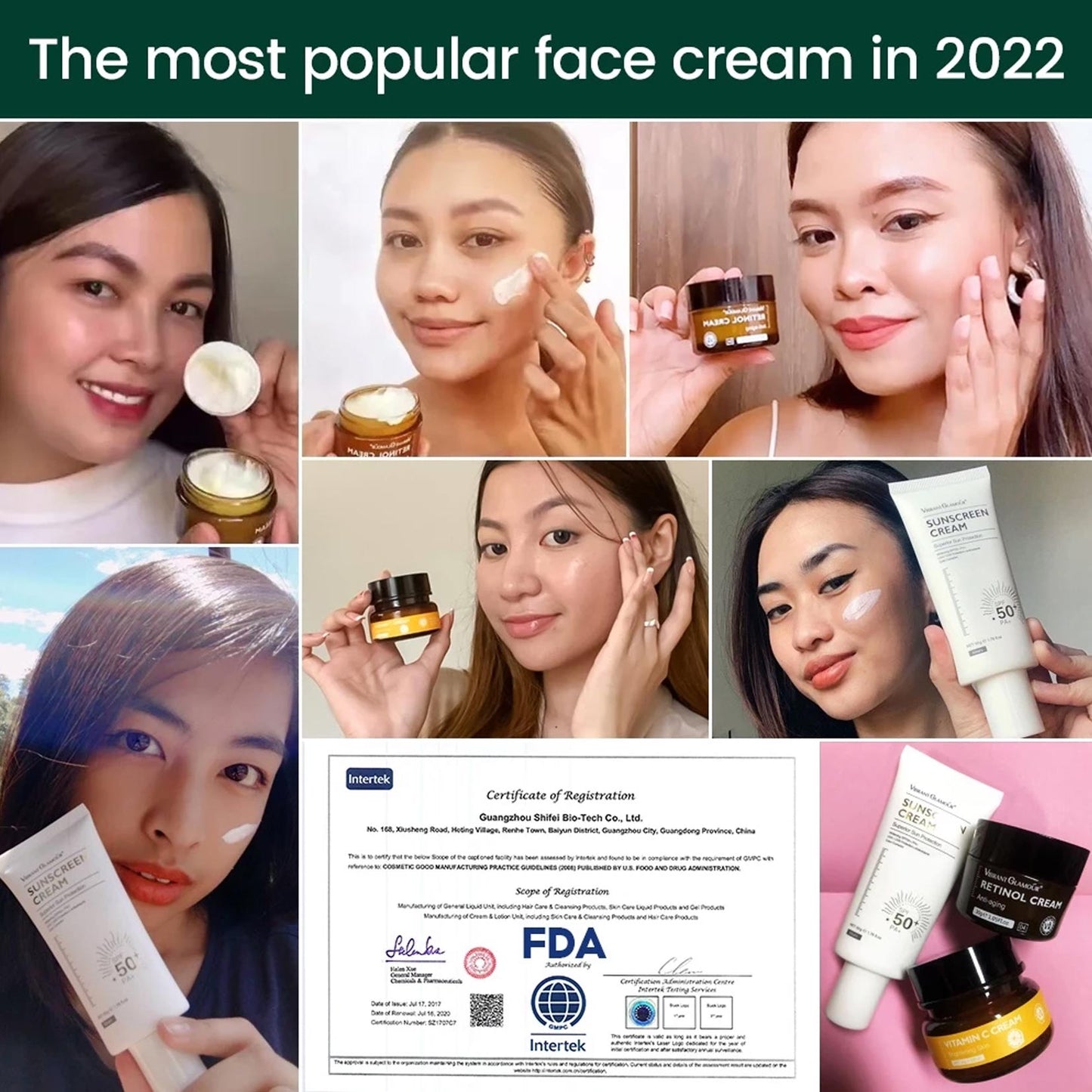 Anti-aging Sunblock Set Retinol Face Cream Whitening Sunscreen Cream Anti Wrinkles Freckles 2pcs