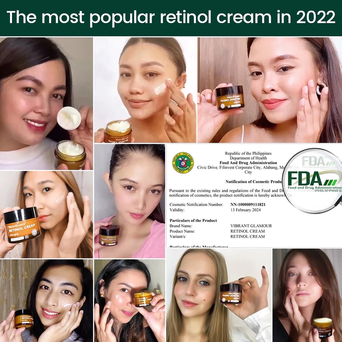 Anti Aging Whitening Set Retinol Face Cream Niacinamide Toner Serum 5X Ceramide 3X Centella Asiatica Skin Barrier